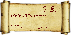 Tóbiás Eszter névjegykártya