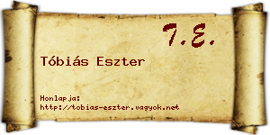 Tóbiás Eszter névjegykártya