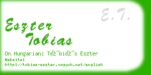 eszter tobias business card